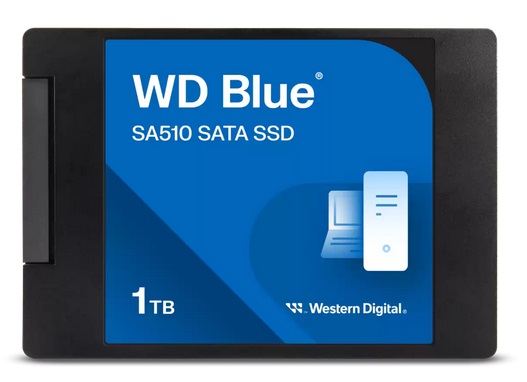  <b>2.5" SATA SSD:</b> 1TB BLUE SA510, SATA 6Gb/s, Read: 560MB/s, Write: 520MB/s, 400 TBW  